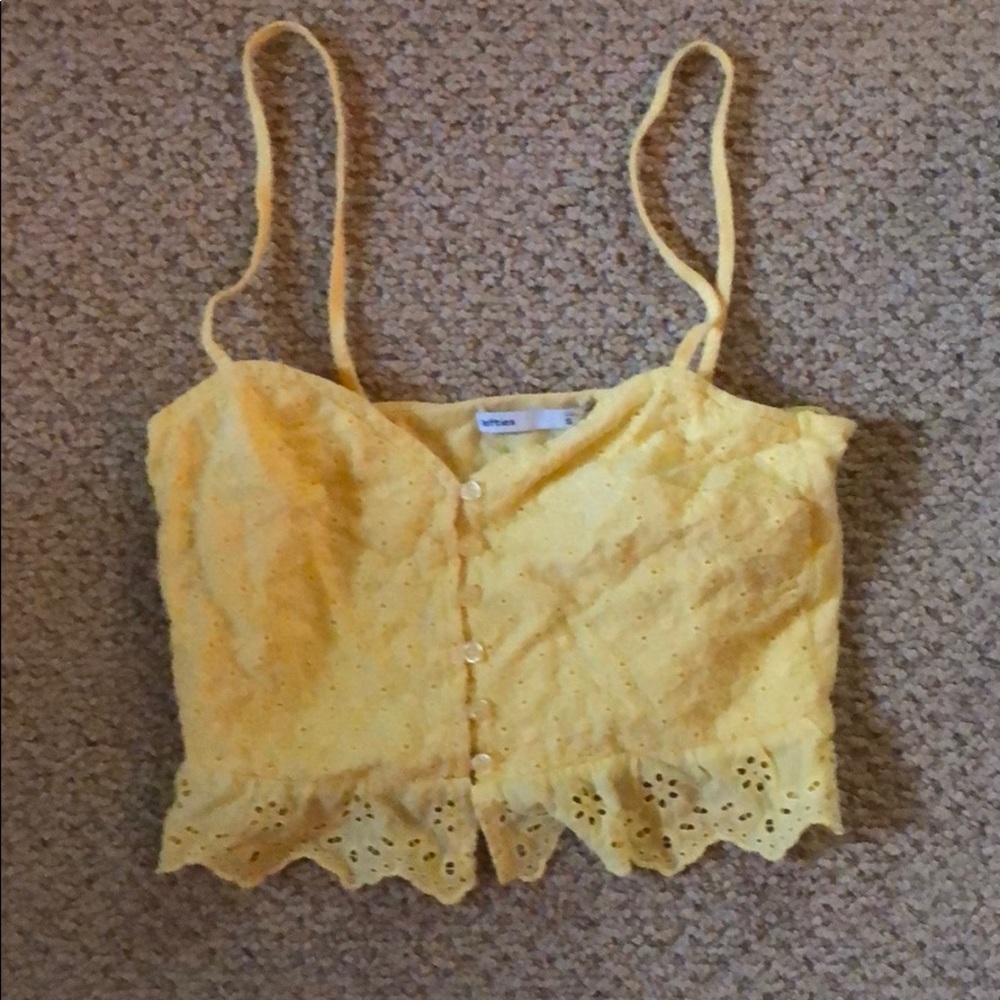 Yellow crop top